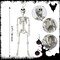 36'' Full Body Posable Skeleton Halloween Decor with Movable Joints, Plastic Skeleton Decor for Haunted House Graveyard Props Yard Outdoor Indoor